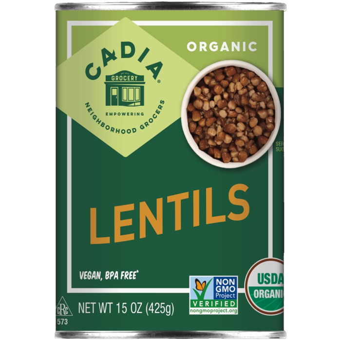 Cadia Canned Organic Lentils - Front view