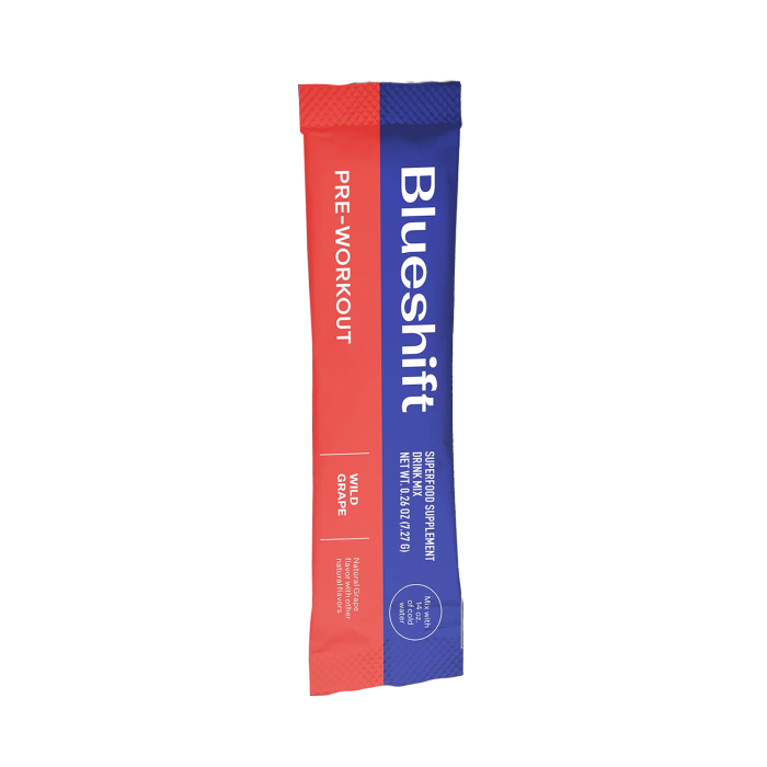 Blueshift Nutrition Pre-Workout Wild Grape Packet - Front view