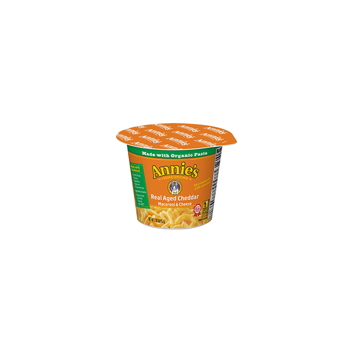 Annie's Real Aged Cheddar Microwavable Mac & Cheese Cup, 2.01 oz.