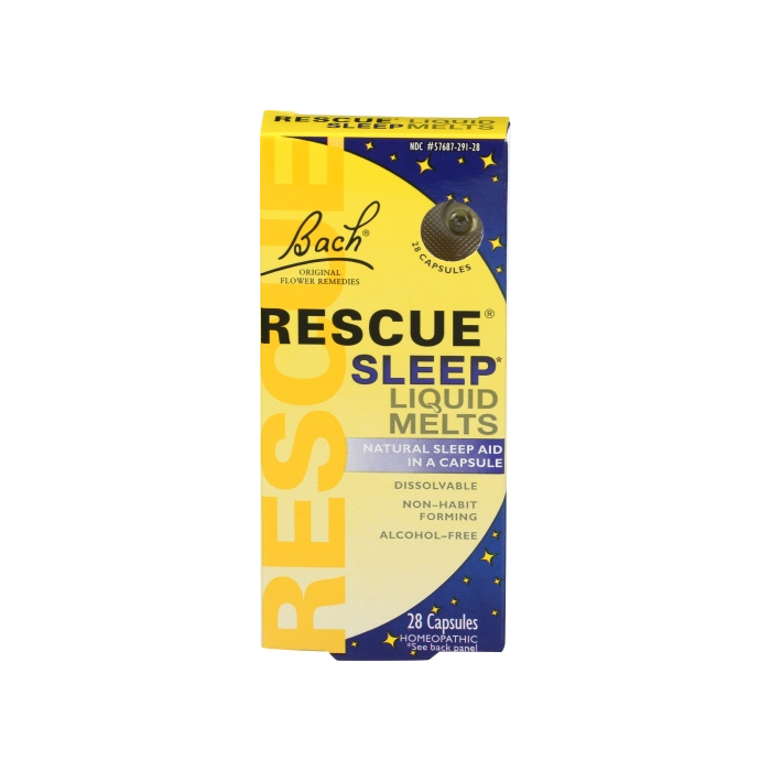 Bach Rescue Sleep Liquid Melts Natural Sleep Aid,  28 Dissolvable Capsules