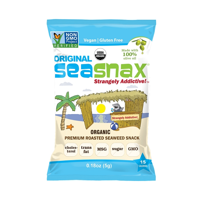 SeaSnax Organic Roasted Seaweed Snack, 0.18 oz.