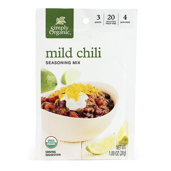 Simply Organic Mild Chili Seasoning Mix, 1 oz.