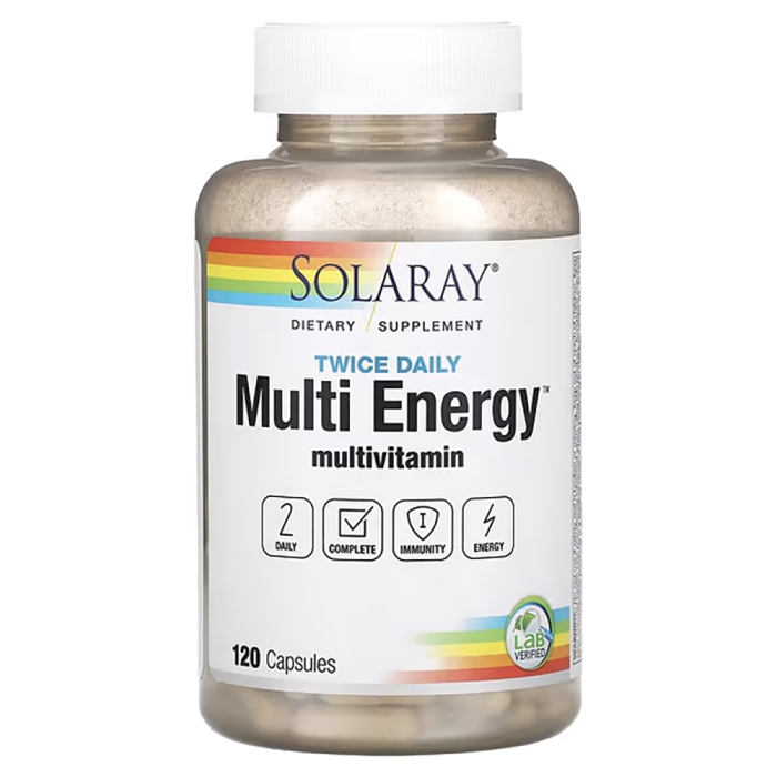 Solaray Twice Daily Multi Energy Multivitamin - Front view