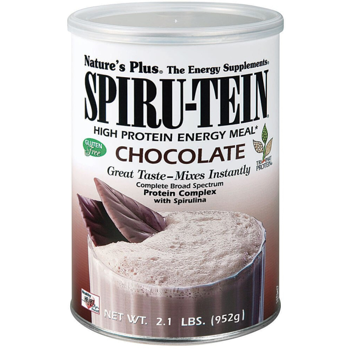 Nature's Spirutein Chocolate Shake Powder - Front view