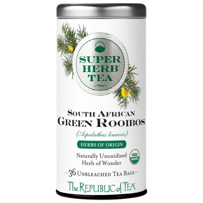 The Republic of Tea Organic South African Green Rooibos SuperHerb Herbs of Origin Tea - Front view