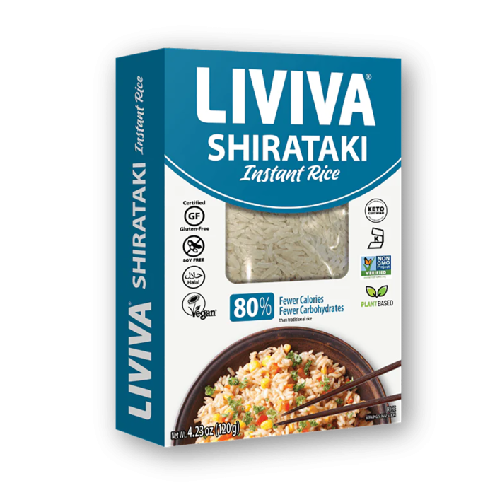 Liviva Dried Shirataki Instant Rice - Front view