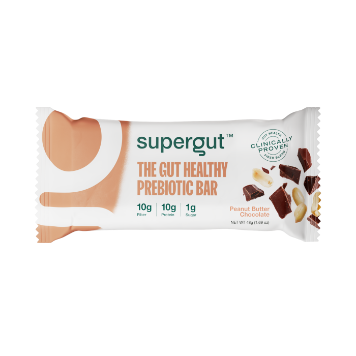 Supergut The Gut Healthy Prebiotic Bar Peanut Butter Chocolate - Front view