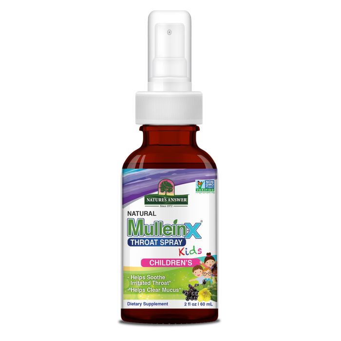 Nature's Answer Mullein-X Kids Throat Spray - Front view