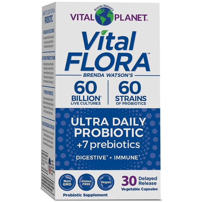 Vital Planet Vital Flora Ultra Daily Probiotic, 30 Capsules