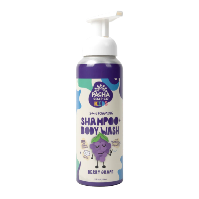 Pacha Soap Co. Kids Berry Grape 2-in-1 Foaming Shampoo & Body Wash - Front view