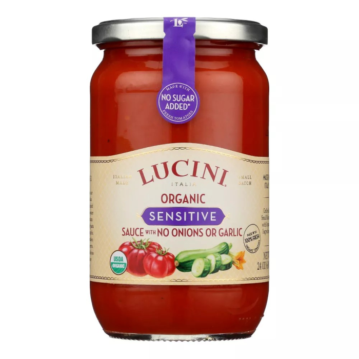 Lucini Organic Sensitive Sauce - Front view