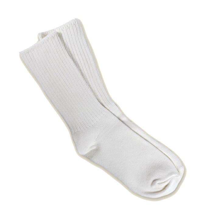 Maggie's Organic Classic Cotton Crew Sock, White Color, Size 9-11