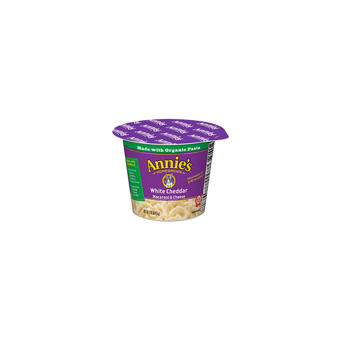 Annie's White Cheddar Microwavable Mac & Cheese Cup, 2.01 oz.