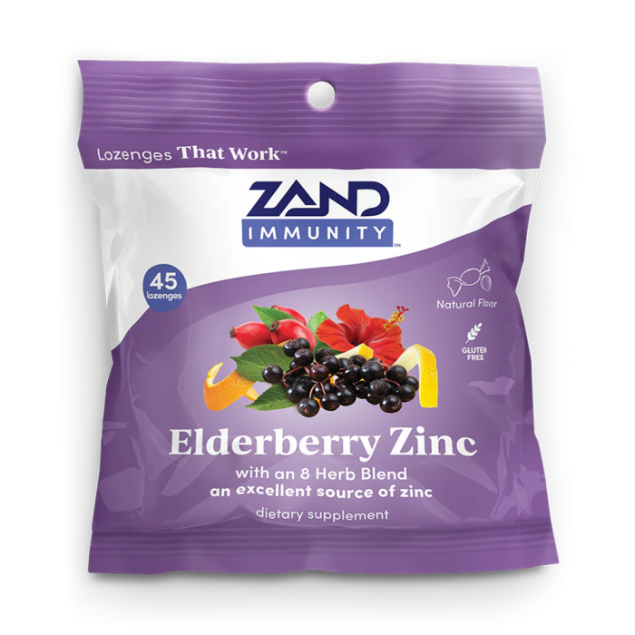 Zand Immunity Elderberry Zinc Lozenges - Front view