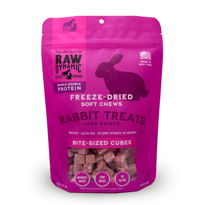 Raw Dynamic Freeze-Dried Raw Rabbit Treats - Front view