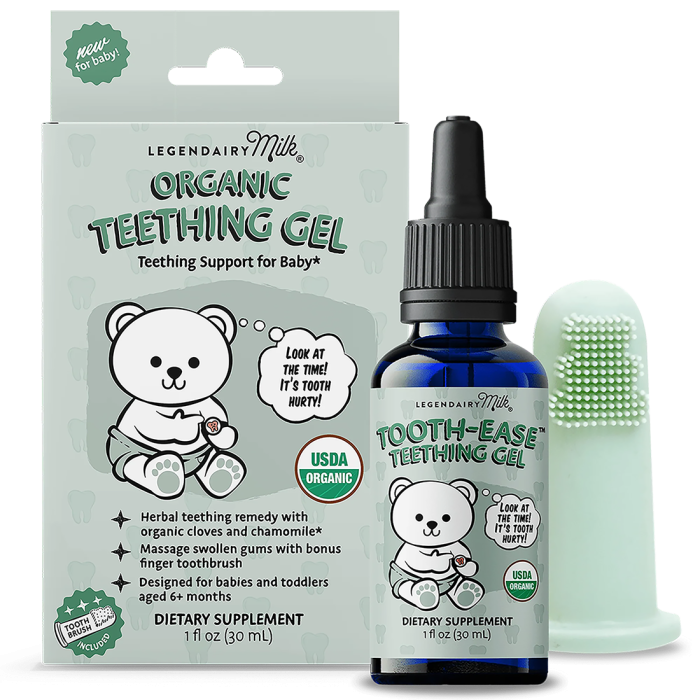 Legendairy Milk Organic Baby Teething Gel - Front view