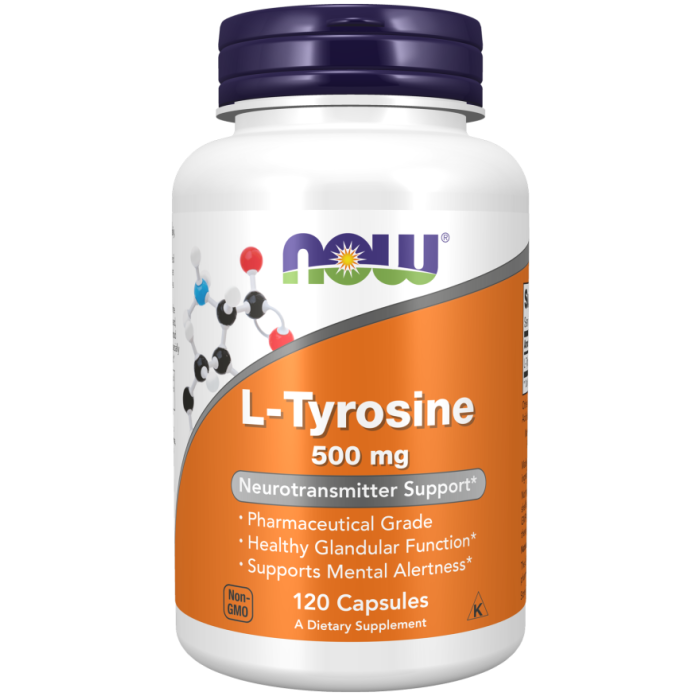 NOW Foods L-Tyrosine 500 mg - 120 Capsules