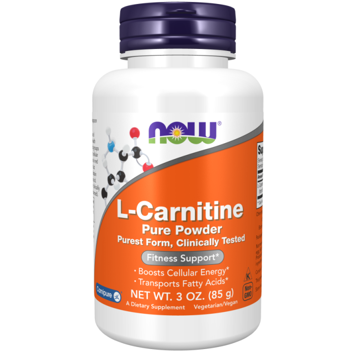 NOW Foods L-Carnitine Pure Powder - 3 oz.