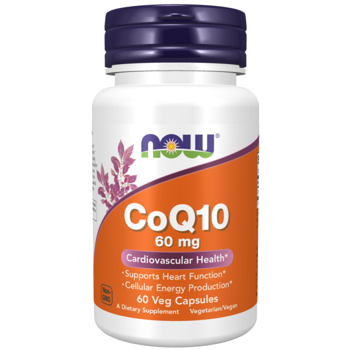 NOW Foods CoQ10 60 mg - 60 Veg Capsules