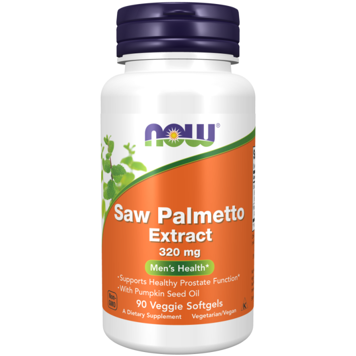 NOW Foods Saw Palmetto Extract 320 mg - 90 Veggie Softgels