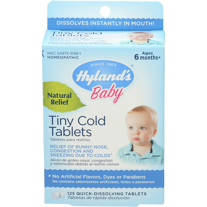 Hyland's Homeopathic Tiny Cold Tablets, 125 Tablets