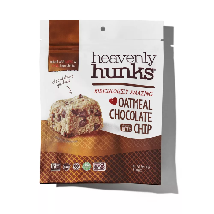 Heavenly Hunks Oatmeal Chocolate Chip Cookie Bites - Front view