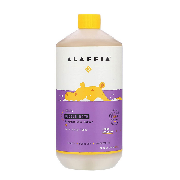 Alaffia Babies & Kids Shea Bubble Bath, Lemon Lavender, 32 fl. oz.