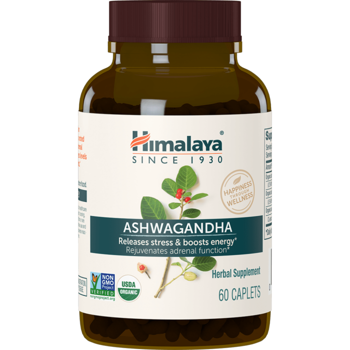 Himalaya Organic Ashwagandha, 60 Caplets