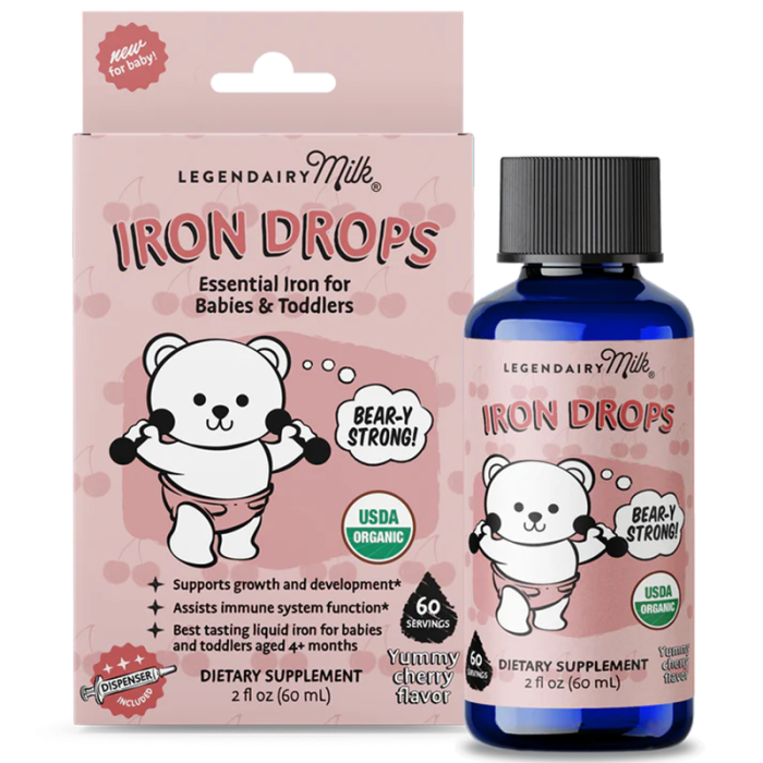 Legendairy Milk Organic Baby and Toddler Iron Drops - Front view