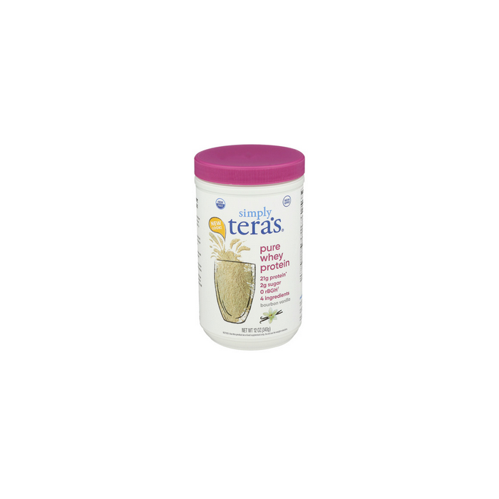 Simply Tera's Grass Fed Bourbon Vanilla Simply Pure Whey Protein, 12 oz.